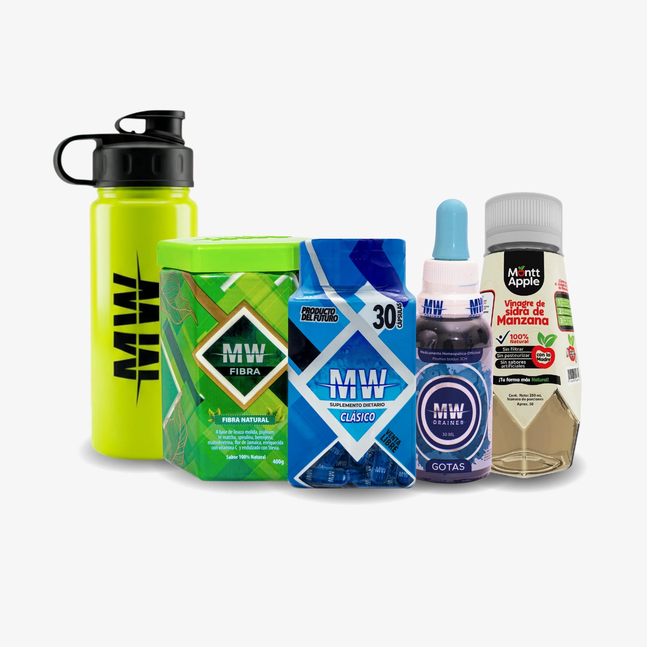 Mw Classic + Drenador + Fibra + Vinagre de Manzana + Termo