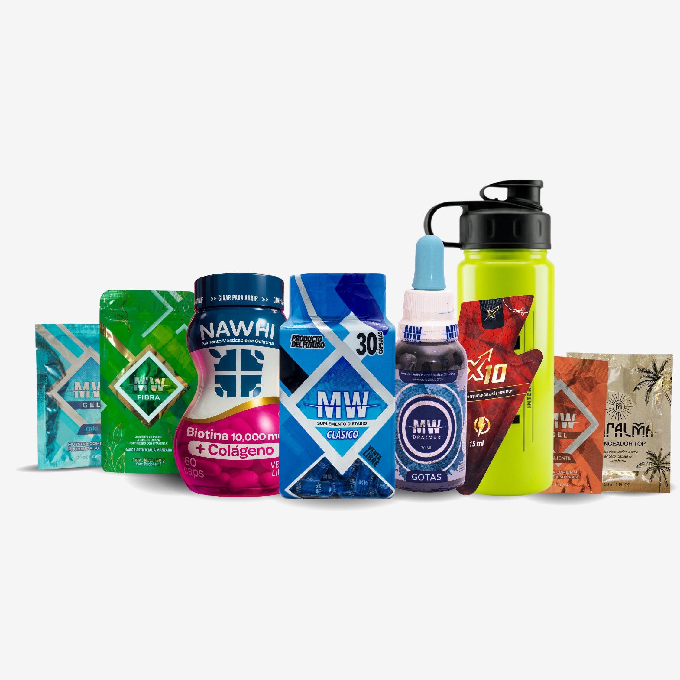 Mw Classic + Drenador + Biotina y Colageno + Termo + Sachets