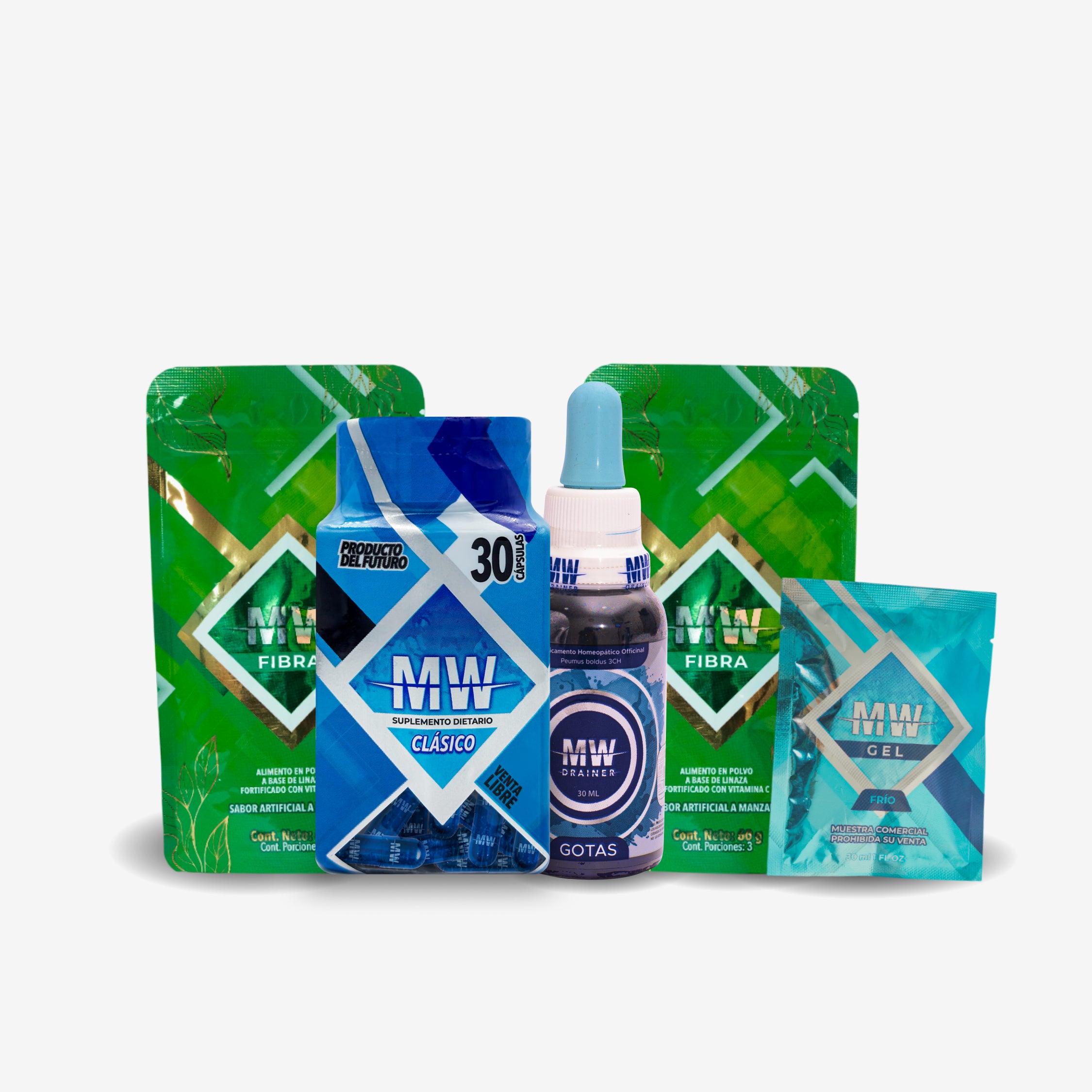 Mw Classic + Drenador + 2 Sachets de Fibra + Sachet Gel Fria