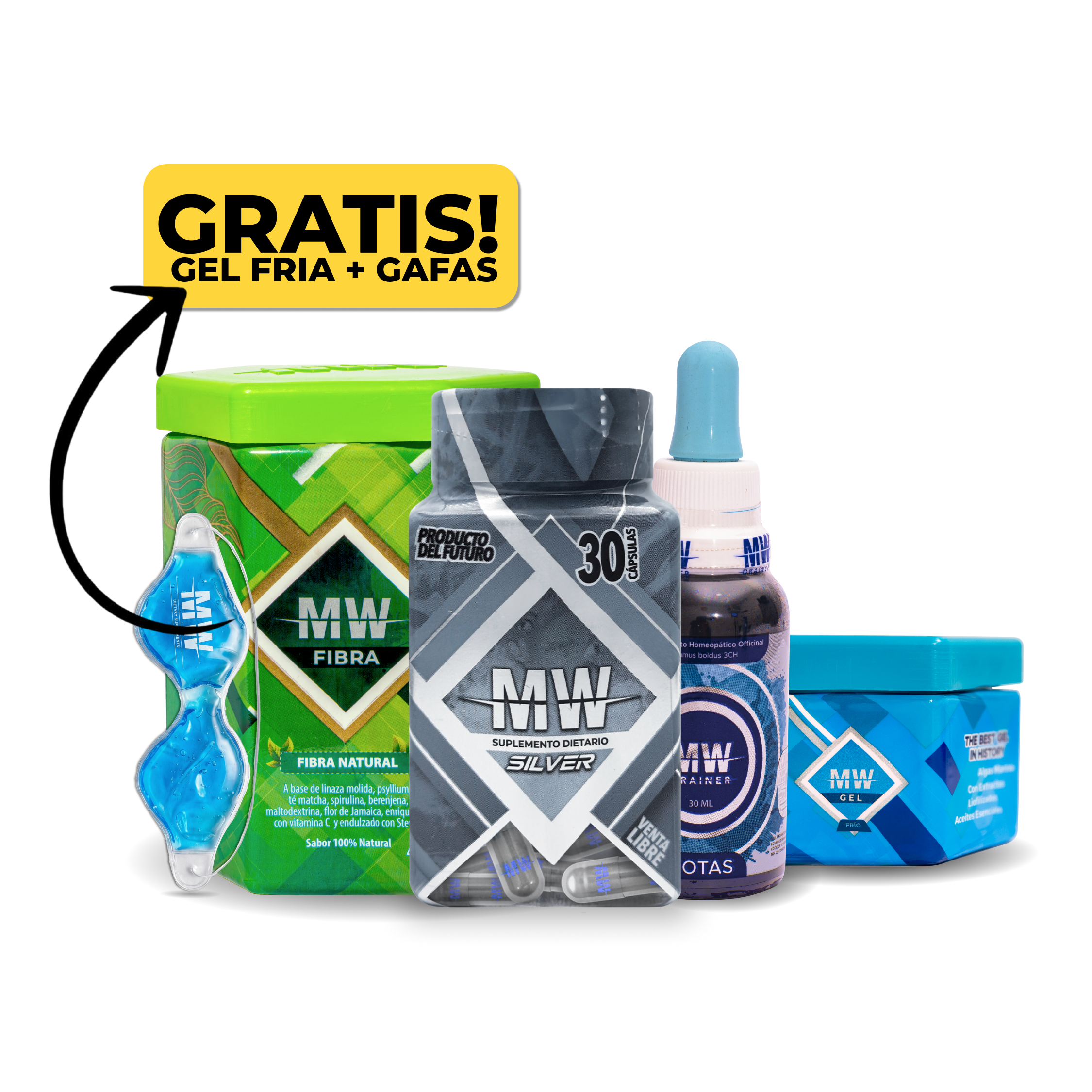 Mw Silver + Drenador + Fibra + Gel Fria + Gafas