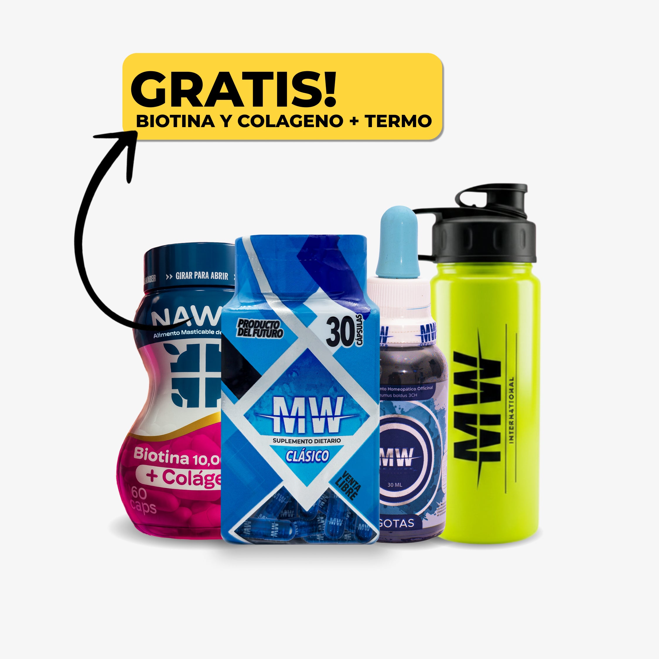 Plan baja 4 a 8 kg + crecimiento más saludable del cabello, uñas fuertes y piel bonita