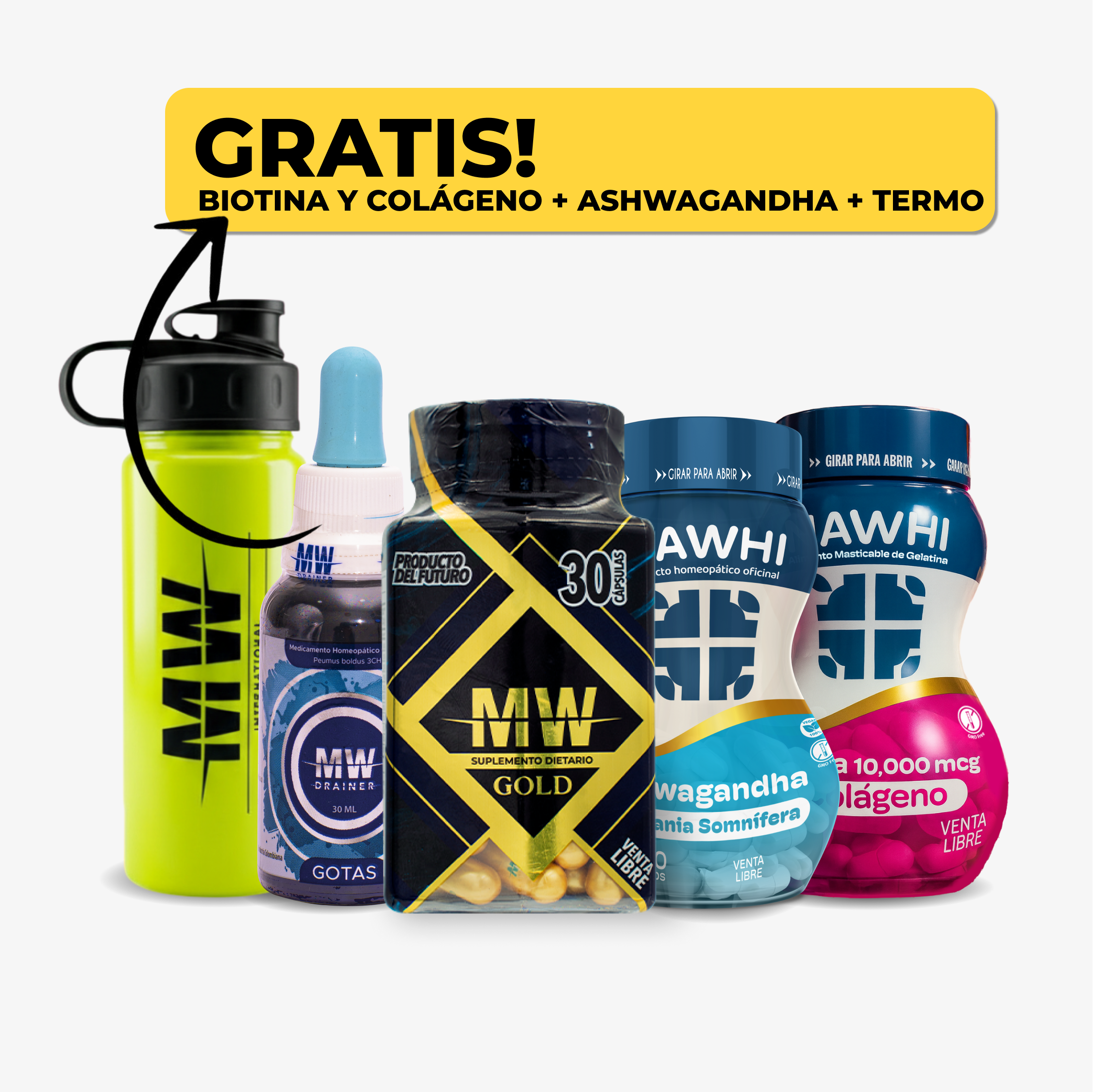 Plan baja 6 a 12 kg + fortalecer el cabello, uñas fuertes y piel hidratada