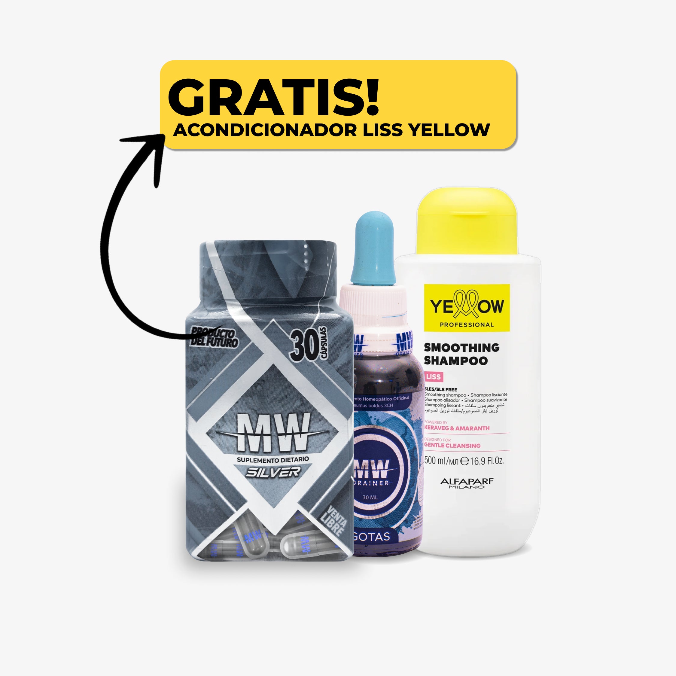 Mw Silver + Drenador + Shampoo Yellow