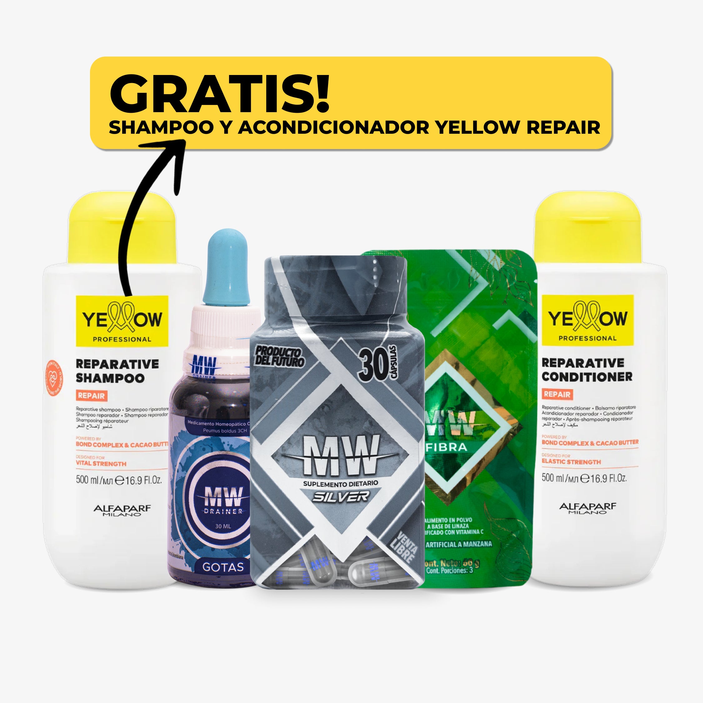 Plan baja 2 a 4 kg + reparación para cabello maltratado